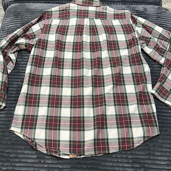Viyella Cotton Wool Long Sleeve Plaid Shirt - Picture 6 of 6